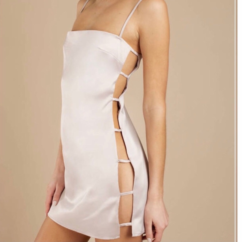 COPY - Tobi satin shift dress with side cut outs